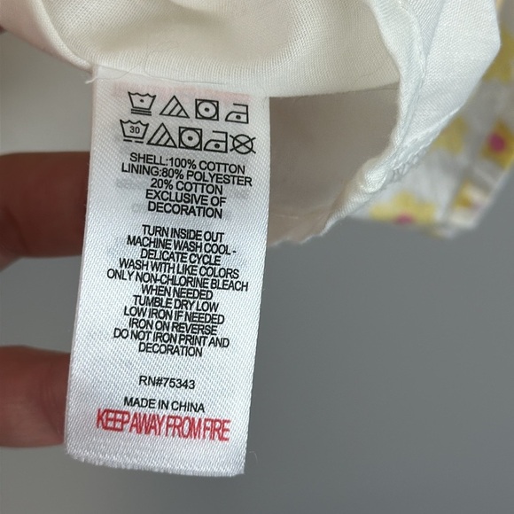 Cynthia Rowley Yellow And White Floral Dress Size 8 - Picture 6 of 15